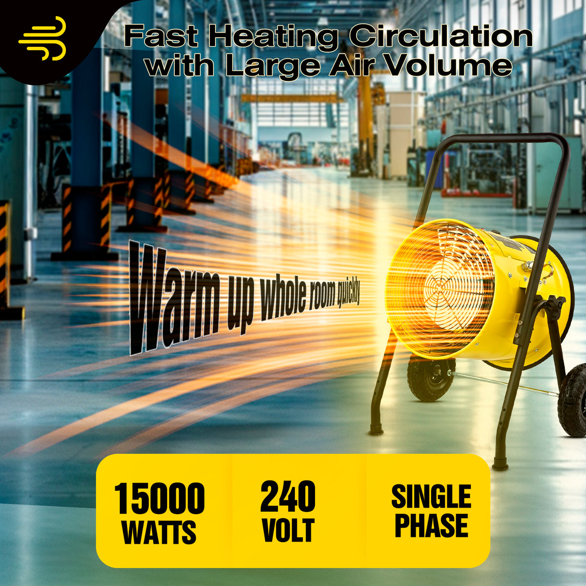 Dr. Infrared Heater DR-PS11524 Salamander Construction 15000-Watt