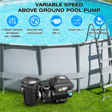 ILG8PP130-VS - iLiving Variable Speed In-Ground and Above-Ground Swimming Pool Pump, 1.3HP