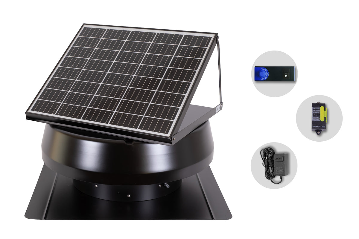 ILG8SF301A - iLiving HYBRID Smart Exhaust Solar Roof Attic Exhaust