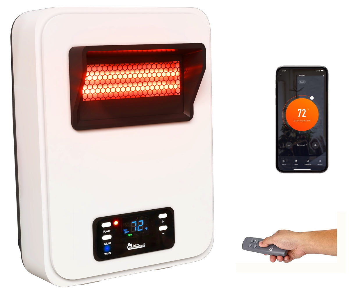 DR-908W - Infrared Heater with WiFi - Wall Heater - Electric Heaters f