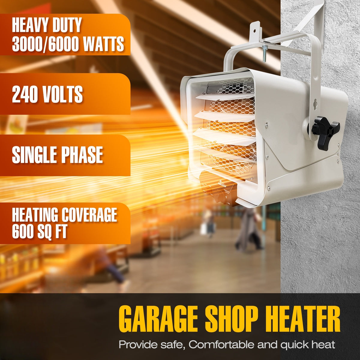 リピーター Dr Infrared Heater DR-966 Shop Garage Commercial Heater, 3000-Watt
