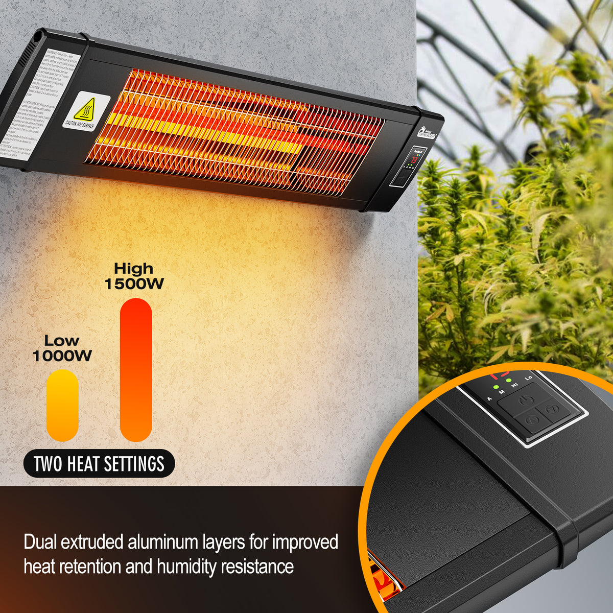 Dr Infrared Heater DR-268 Smart Greenhouse Heater with built in