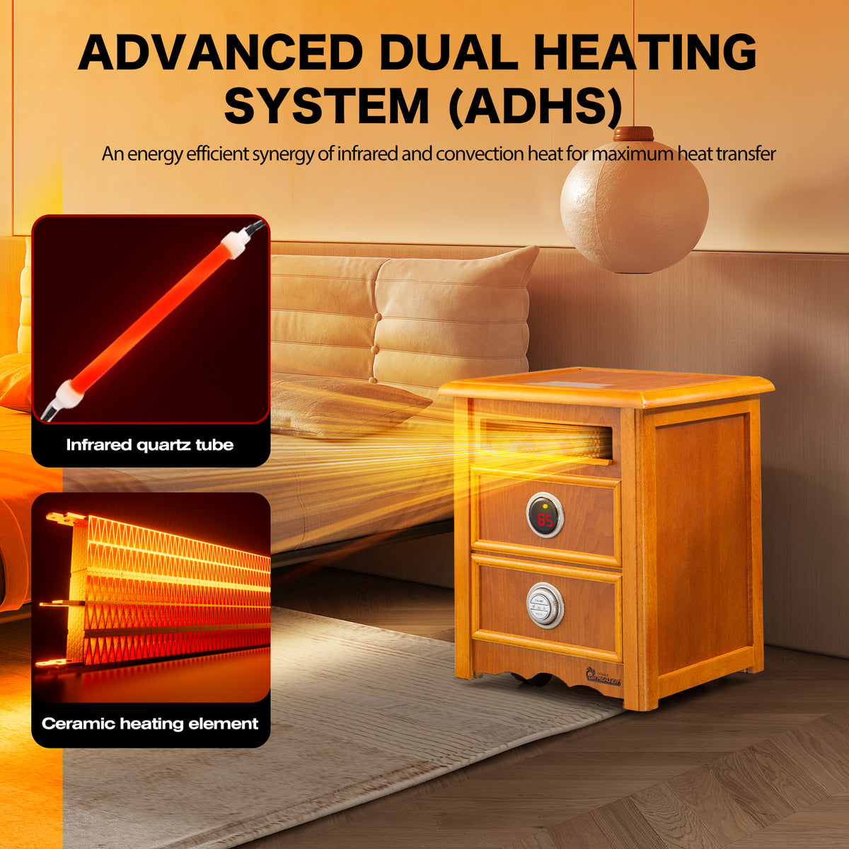DR. INFRARED HEATER DR-999 Portable Infrared Space Heater with