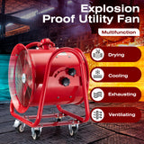 iLIVING - ILG8EF16EX Explosion Proof Utility High Velocity Blower, Fume Extractor, Portable Exhaust and Ventilator Fan, Air Ventilation with 4240 CFM, 3300 RPM (16 Inch)