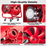 iLIVING - ILG8EF16EX Explosion Proof Utility High Velocity Blower, Fume Extractor, Portable Exhaust and Ventilator Fan, Air Ventilation with 4240 CFM, 3300 RPM (16 Inch)