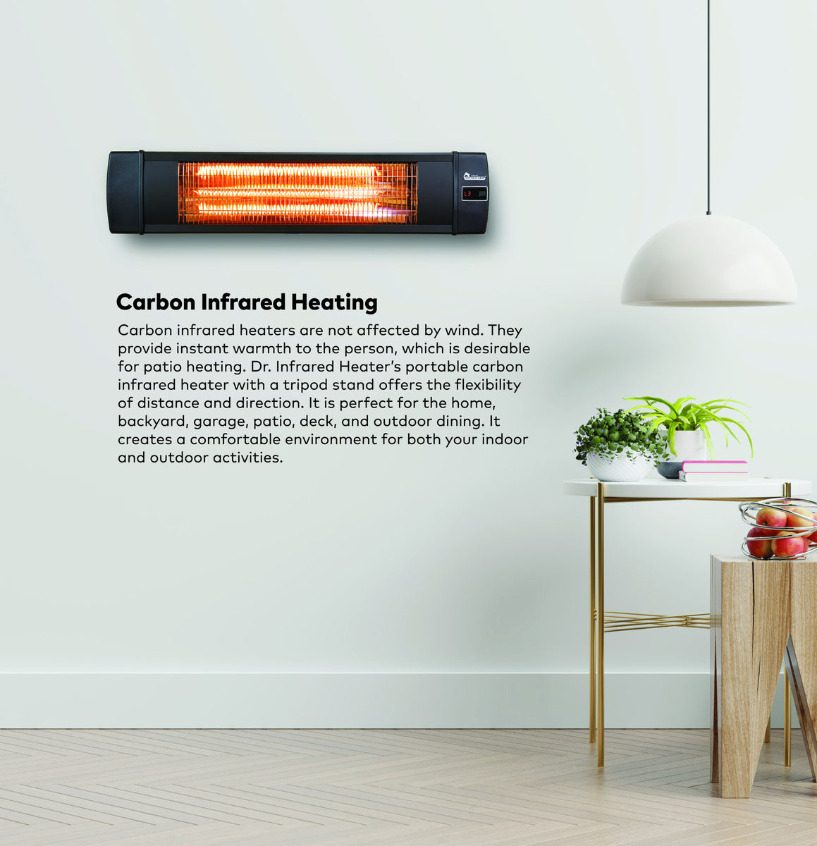 Dr. Infrared Heater DR-368, Indoor/Outdoor 1500W Carbon Infrared