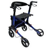 ILG-622 - iLIVING Foldable Upright Mobility Rollator, Light Weight Walker for Senior, Front Bag and Easy to Clean Seat and Back Rest, Dual Brakes with Parking Lock