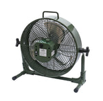 ILG8RX12 - iLiving 12" Rechargeable Battery Operated Camping Floor Fan, High Velocity Portable Outdoor Fan with Metal Blade, With Built-in Lithium Battery for Whole Day Usage, 12 Inches, Military Green