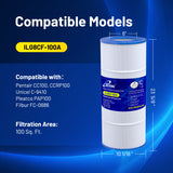 iLiving ILG8CF-100A Pool & Spa Filter Replacement, Compatible with Pentair CC100, CCRP100, PAP100, PAP100-4, Ultral-C3, Unicel C-9410, Filbur FC-0686, 59054200, 160316, 160354, Predator 100