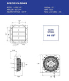 ILG8SF10V - NEW Upgraded iLIVING 10 Inch Variable-Speed Shutter Exhaust Fan, Wall-Mounted, 820 CFM, 65 Watts, 1200 SQFT Coverage Area