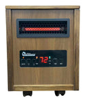 DR-123 - DR. INFRARED HEATER DR-123 Indoor Portable Space Heater with Remote Control, 1500W Dual Heating, 4 Wheels for Mobility, Programmable Timer, Thermostat, Ultra Quiet, Coffee
