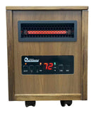 DR-123 - DR. INFRARED HEATER DR-123 Indoor Portable Space Heater with Remote Control, 1500W Dual Heating, 4 Wheels for Mobility, Programmable Timer, Thermostat, Ultra Quiet, Coffee