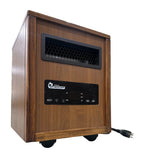 DR-123 - DR. INFRARED HEATER DR-123 Indoor Portable Space Heater with Remote Control, 1500W Dual Heating, 4 Wheels for Mobility, Programmable Timer, Thermostat, Ultra Quiet, Coffee
