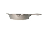 iLiving Unseasoned Modern Heirloom Mirror Polished Cast Iron Skillet Pan 12" (2.7" Wall Height / 3.7 L), Silver