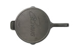 iLiving Unseasoned Modern Heirloom Mirror Polished Cast Iron Skillet Pan 12" (2.7" Wall Height / 3.7 L), Silver