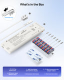 ILG-LED-PS12V60W - iLIVING 12V 60W Class 2 LED Power Supply, Ultra Slim Constant Voltage Under Cabinet Driver with 7 Ports, Independent Output, Centralized Control Signal Port & Quick Connectors, 100-240V AC to 12V DC