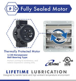 ILG8SF12V - NEW Upgraded iLIVING 12 Inch Variable-Speed Shutter Exhaust Fan, Wall-Mounted, 960 CFM, 65 Watts, 1400 SQFT Coverage Area
