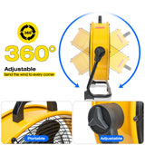 ILG8M20-50DC - iLiving 20 Inches 5703 CFM Heavy Duty High Velocity Barrel Floor Drum Fan With DC Brushless Motor, Stepless Speed Adjustment for Workshop, Garage, Commercial or Industrial Environment, UL Safety Listed