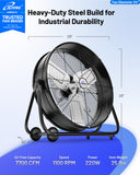 ILG8MF24-77 - iLIVING 24" High Velocity Drum Fan Industrial, Commercial, Residential Air Circulator for Garage, Shop, Patio, Barn, Greenhouse, Speed Control 7700CFM, UL Listed