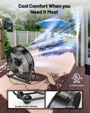 ILG8MF24-77 - iLIVING 24" High Velocity Drum Fan Industrial, Commercial, Residential Air Circulator for Garage, Shop, Patio, Barn, Greenhouse, Speed Control 7700CFM, UL Listed