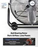 ILG8MF24-77 - iLIVING 24" High Velocity Drum Fan Industrial, Commercial, Residential Air Circulator for Garage, Shop, Patio, Barn, Greenhouse, Speed Control 7700CFM, UL Listed