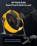 ILG8M20-50DC - iLiving 20 Inches 5703 CFM Heavy Duty High Velocity Barrel Floor Drum Fan With DC Brushless Motor, Stepless Speed Adjustment for Workshop, Garage, Commercial or Industrial Environment, UL Safety Listed