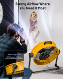 ILG8M20-50DC - iLiving 20 Inches 5703 CFM Heavy Duty High Velocity Barrel Floor Drum Fan With DC Brushless Motor, Stepless Speed Adjustment for Workshop, Garage, Commercial or Industrial Environment, UL Safety Listed