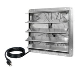 ILG8SF20V - iLiving New Upgraded 20" Wall Mounted Exhaust Fan - Automatic Shutter - Variable Speed - Vent Fan For Home, Attic, Shed, or Garage Ventilation, 115V, 2.2A, Silver