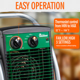 Dr. Infrared Heater DR-218 Greenhouse Garage Workshop Heater, 1500W/3000W