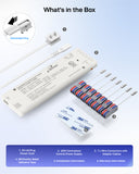 ILG-LED-PS24V60W - iLIVING 24V 60W Class 2 LED Power Supply, Ultra Slim Constant Voltage Under Cabinet Driver with 7 Ports, Independent Output, Centralized Control Signal Port & Quick Connectors, 100-240V AC to 24V DC