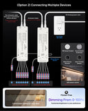 ILG-LED-PS24V96W - iLIVING 24V 96W Class 2 LED Power Supply, Ultra Slim Constant Voltage Under Cabinet Driver with 7 Ports, Independent Output, Centralized Control Signal Port & Quick Connectors, 100-240V AC to 24V DC