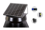 ILG8SF301A - iLiving HYBRID Smart Exhaust Solar Roof Attic Exhaust Fan, 14", 40-Watt, Black, 15-Year Warranty