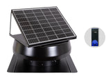 ILG8SF301 - iLIVING HYBRID Ready Smart Exhaust Solar Roof Attic Exhaust Fan, 14", 40-Watt, Black, Round, 15-Year Warranty, Cools up to 2900 sq ft