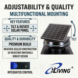 ILG8SF301 - iLIVING HYBRID Ready Smart Exhaust Solar Roof Attic Exhaust Fan, 14", 40-Watt, Black, Round, 15-Year Warranty, Cools up to 2900 sq ft