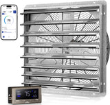 ILG8SF30V-DC - iLIVING 30" Smart Wall Mounted Shutter Exhaust Fan, 5088 CFM, 12-Speed, WiFi App Control Ventilation for Garages, Warehouse, Barn, Greenhouses, Auto Temperature Humidity Control, BLDC Motor, Hardwired
