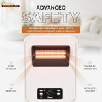 DR-908W - Infrared Heater with WiFi - Wall Heater - Electric Heaters for Indoor Use, Bedroom, Small Room,- Energy Saving 1500 Watt PTC Quartz Heater - Wall Mounted Radiant Heater