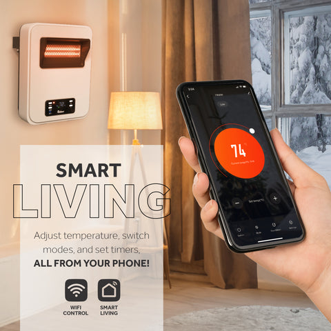 VEVOR Electric Wall Heater 1500W, Small Space Heaters With Touch