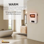 DR-908W - Infrared Heater with WiFi - Wall Heater - Electric Heaters for Indoor Use, Bedroom, Small Room,- Energy Saving 1500 Watt PTC Quartz Heater - Wall Mounted Radiant Heater