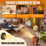 Dr. Infrared Heater DR-998, 1500W, Advanced Dual Heating System with Humidifier and Oscillation Fan and Remote Control