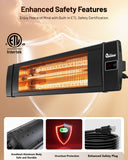 Dr Infrared Heater DR-238 Carbon Infrared Outdoor Heater for Restaurant, Patio, Backyard, Garage, and Decks, Standard, Wall or Ceiling Mount with Remote, 1500-Watt, Black