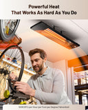 Dr Infrared Heater DR-238 Carbon Infrared Outdoor Heater for Restaurant, Patio, Backyard, Garage, and Decks, Standard, Wall or Ceiling Mount with Remote, 1500-Watt, Black