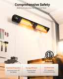 DR-239 - DR. INFRARED HEATER DR-239 3000W Indoor & Outdoor Infrared Patio Heater, Wall or Ceiling Mount, IP55 Weatherproof, Commercial or Residential, 220V-240V Electric heater with Remote & Mounting Kit