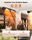 DR-239 - DR. INFRARED HEATER DR-239 3000W Indoor & Outdoor Infrared Patio Heater, Wall or Ceiling Mount, IP55 Weatherproof, Commercial or Residential, 220V-240V Electric heater with Remote & Mounting Kit