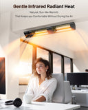 DR-239 - DR. INFRARED HEATER DR-239 3000W Indoor & Outdoor Infrared Patio Heater, Wall or Ceiling Mount, IP55 Weatherproof, Commercial or Residential, 220V-240V Electric heater with Remote & Mounting Kit