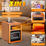 DR. INFRARED HEATER DR-998, 1500W, Advanced Dual Heating System with Humidifier and Remote Control