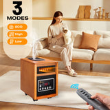 DR. INFRARED HEATER DR-998, 1500W, Advanced Dual Heating System with Humidifier and Remote Control