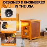 Dr. Infrared Heater DR-999 Portable Infrared Space Heater with Nightstand Design, Furniture-Grade Cabinet, 1500W