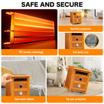 Dr. Infrared Heater DR-999 Portable Infrared Space Heater with Nightstand Design, Furniture-Grade Cabinet, 1500W