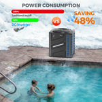 DR. Infrared Heater DR-1400HP Full DC Inverter 140,000 BTU Pool Heat Pump for In-Ground and Above-Ground Swimming Pools, WiFi Smart Control via APP