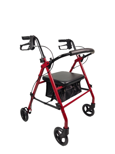 iLIVING ILG-800R Burgundy Rollator Walker – Heavy Duty Frame